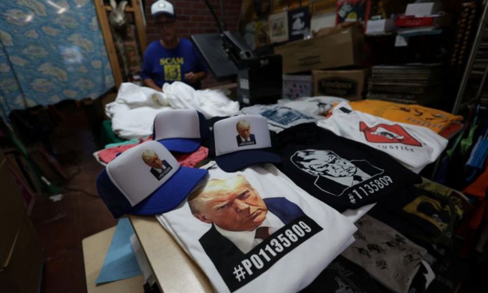 Donald Trump campaign raises more than $7m by selling mugshot merchandise